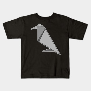 Crow Origami Sticker Style Design Kids T-Shirt